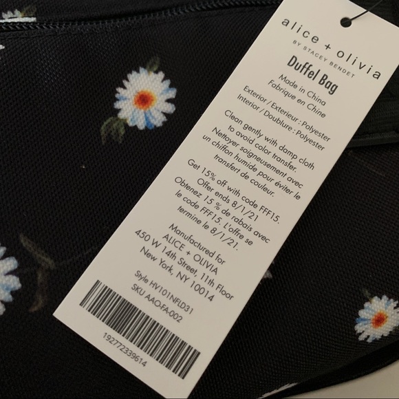 NWT Alice + Olivia Duffel Bag - Picture 5 of 13